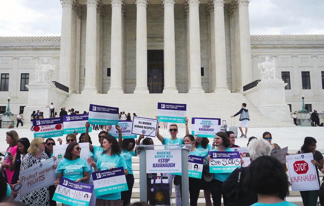 Rally on the steps of the supreme court